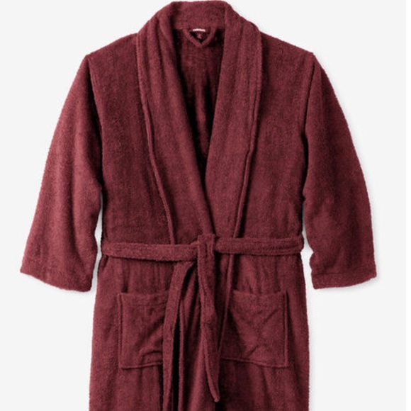 L.L. Bean Organic Cotton Terry Cloth Men’s Bathrobe - Picture 1 of 6